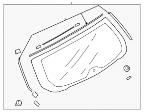 Subaru Outback 10-14 rear tailgate glass