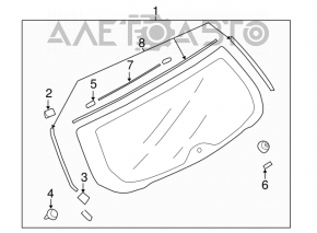 Subaru Outback 10-14 rear tailgate glass