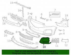 Left bumper grille Acura MDX 25-26