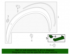 Front fender lower left trim for Lexus RZ 23-26