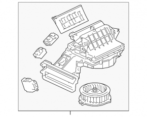 Bare fan housing, right side of Mitsubishi Galant 2004-2005