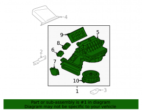 Bare fan housing, right side of Mitsubishi Galant 2004-2005