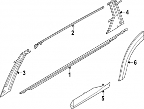 Nissan Pathfinder 22-25 rear right fender arch trim on the door