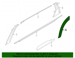 Nissan Pathfinder 22-25 rear right fender arch trim on the door