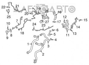 Automatic transmission cooling system pipes Audi Q5 80A 18-24