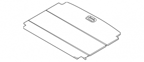 Kia Niro 17-22 HEV black trunk floor, under the tray