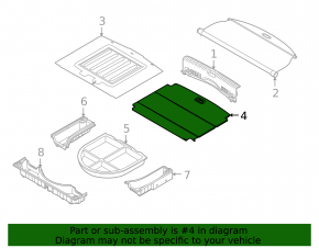 Kia Niro 17-22 HEV black trunk floor, under the tray
