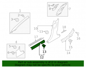Front left door sill plate for Kia K5 21-24 black