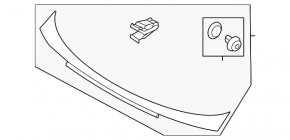 Upper trunk lid trim for Kia Sportage 23-26