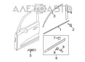 Door trim lower front right Kia Sorento 10-15
