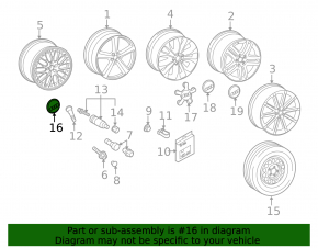 Central cap for Audi Q7 4L 10-15 R20 disk