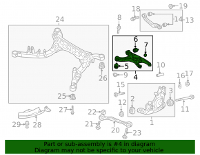 Large lower rear left control arm for Audi A4 B8 08-16