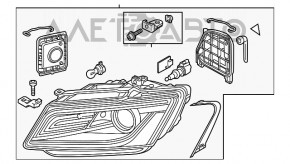 Front right headlight complete Audi Q5 8R 13-17 rest, xenon, sand