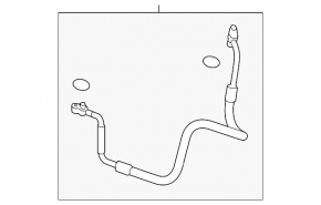 Air conditioning tube condenser-compressor Audi A4 B8 13-16 rest 2.0T