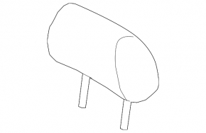 Headrest rear left 2nd row Audi Q3 8U 15-18 leather brown