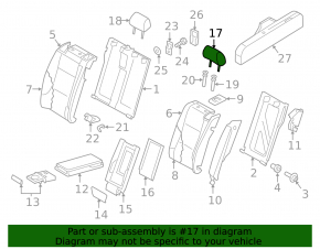 Headrest rear left 2nd row Audi Q3 8U 15-18 leather brown