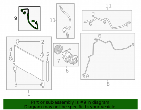 Nissan Murano Z52 15-24 air conditioning condenser-compressor hose