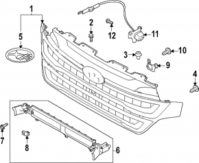 Subaru Forester 25-26 grille emblem