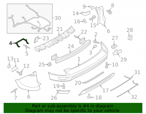 Rear Bumper Bracket Left Ford Escape MK3 13-19