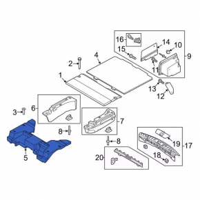 Foam plastic trunk central Ford Explorer 13-19 police