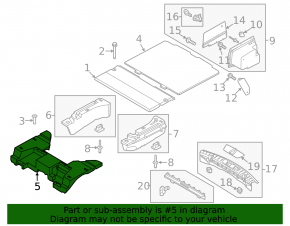 Foam plastic trunk central Ford Explorer 13-19 police