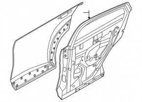 Bare rear left door Nissan Ariya 23-25