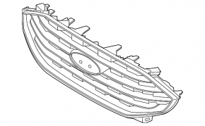 Ford Edge 19 Front Bumper Lower Grille - Without Engine Heater, Structure, Scratches