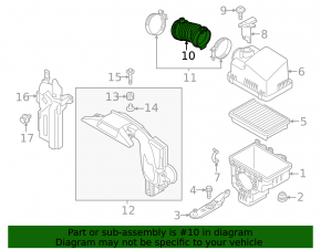 Air duct for intake Mazda 3 19- 2.5
