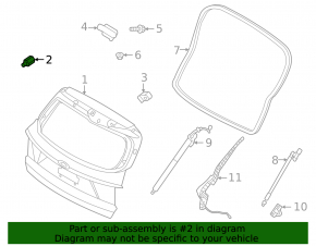 Left tailgate bumper for Hyundai Tucson 19-21