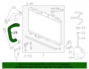 Cooling pipe lower Honda Accord 18-22 2.0 hybrid