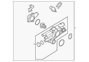 Thermostat housing assembly Kia Optima 11-13 hybrid