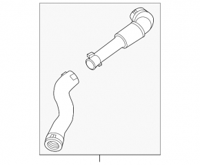 Upper intercooler hose for Hyundai Santa Fe 21-23 2.5T
