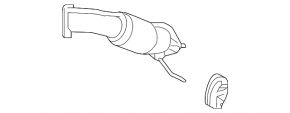 Kia Optima 16-2.4 exhaust pipe mesh torn