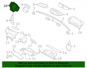 Volvo XC90 16-23 front panel trim, glossy black, scratches