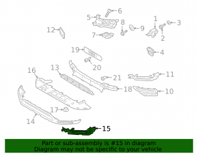 Left fog light bracket for Volvo XC90 20-25 type 1