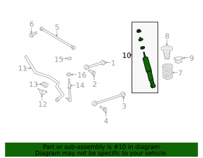 Rear left shock absorber Toyota 4Runner 10-24