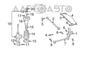 Rear left camber arm Lexus RX300 RX330 RX350 RX400h 04-09 4WD