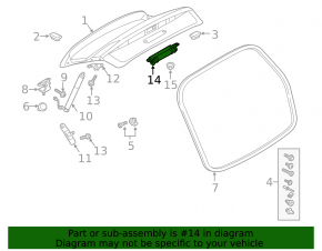 Audi E-Tron 19-23 trunk vibration damper