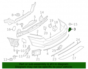 BMW 4 Rear Bumper Tow Hook Cap F32/33/36 14-16