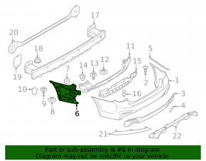 Rear bumper mount, right outer, BMW 5 G30 17-23 2021-23. 2021-22