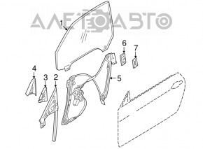 Window lifter with motor front right BMW 335i e92 07-13