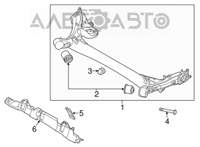 Rear beam Kia Forte 4d 14-18