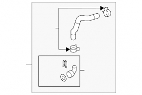 Cooling pipe lower VW Passat b7 12-14 USA 2.0 TDI