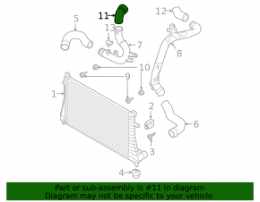 Air pipe right rear VW Jetta 19- 2.0T