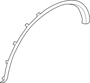 Front right wing arch trim Infiniti QX50 19- structure, broken fasteners