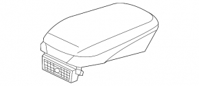 Armrest of the central console Hyundai Elantra UD 11-16 leather, black