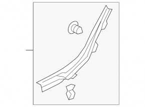 Audi Q5 8R 13-17 inner rear right door sill trim, brown, scratches, crack