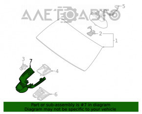 Mercedes W167 GLE 350 450 20-23 interior mirror trim gray for rain sensor and camera