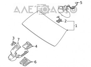 Mercedes W167 GLE 350 450 20-23 interior mirror trim gray for rain sensor and camera