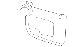 Right visor Ford Escape MK3 13-19 gray, without backlight, without hook
